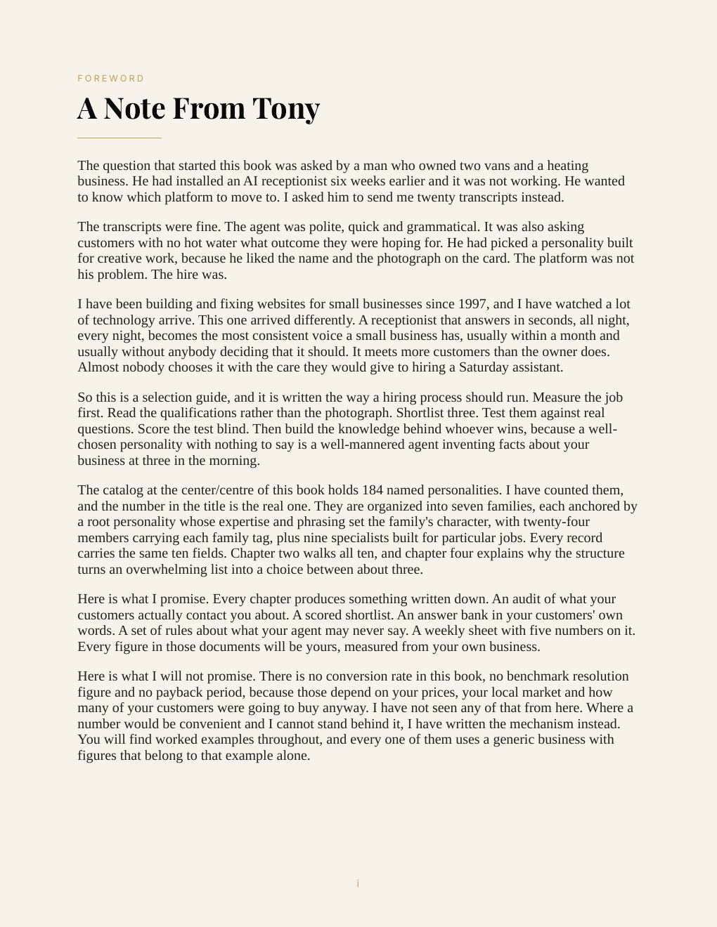 184 AI Receptionists: The Selection Guide, preview page 4