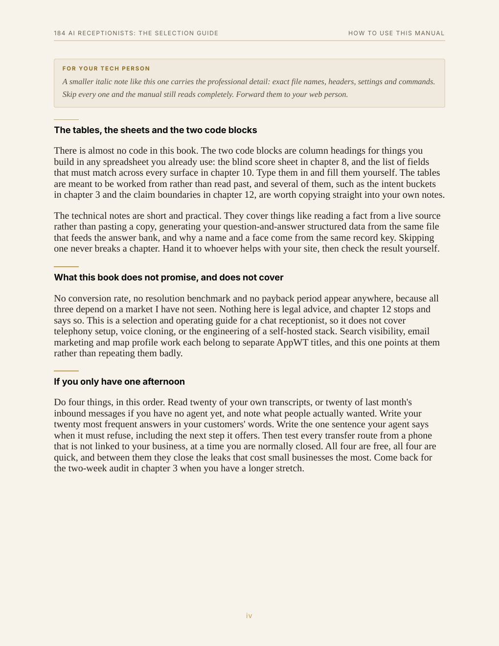 184 AI Receptionists: The Selection Guide, preview page 7