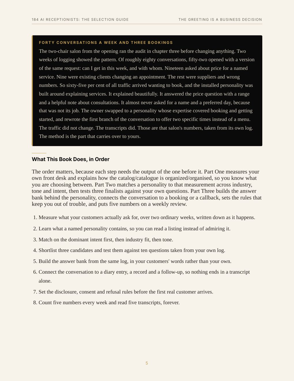184 AI Receptionists: The Selection Guide, preview page 14