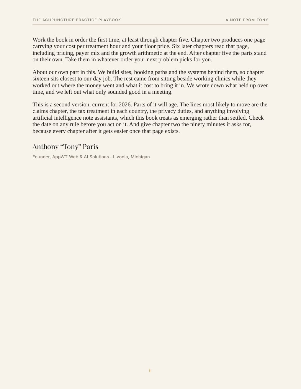The Acupuncture Practice Playbook, preview page 5