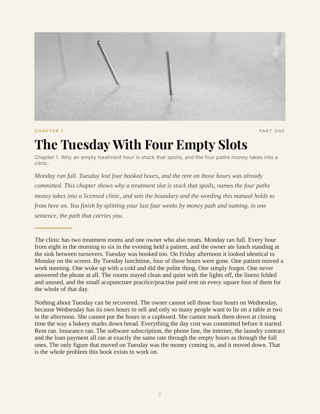 The Acupuncture Practice Playbook, preview page 11