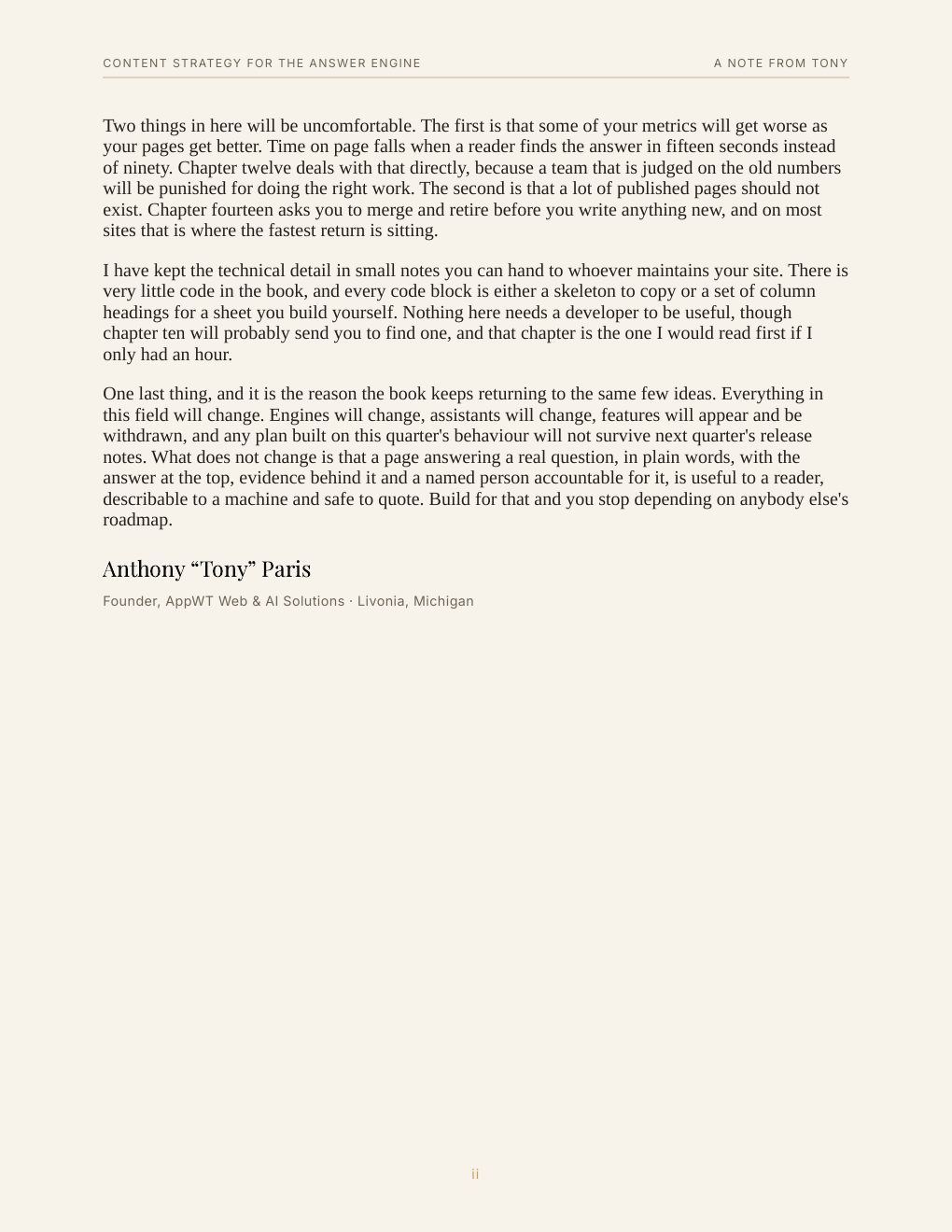 Content Strategy for the Answer Engine, preview page 5