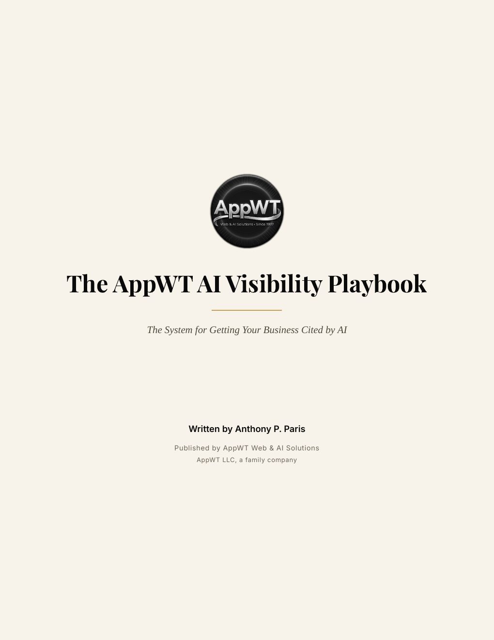 The AppWT AI Visibility Playbook, preview page 2