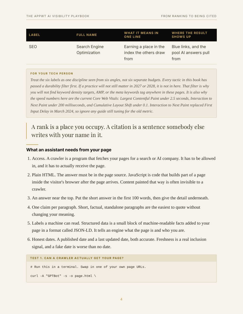 The AppWT AI Visibility Playbook, preview page 11