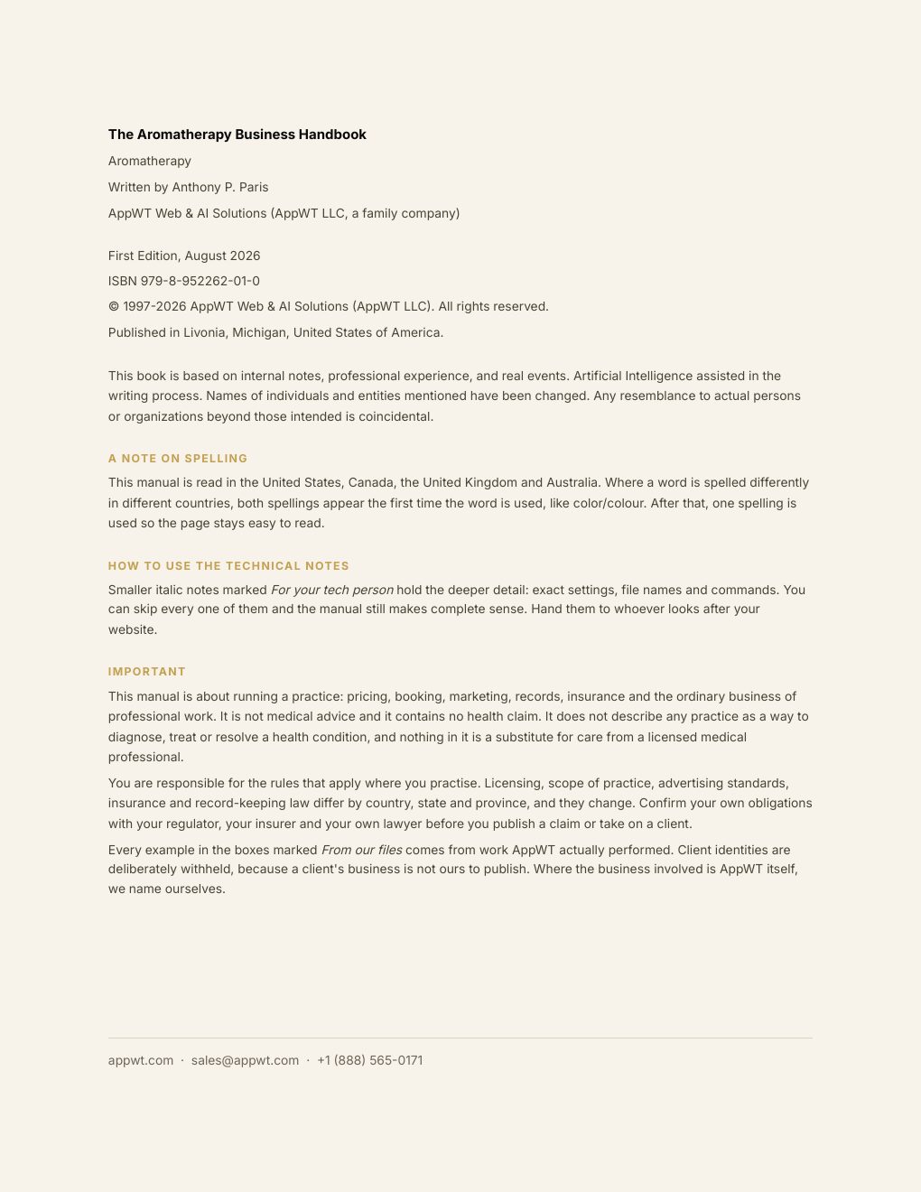 The Aromatherapy Business Handbook, preview page 3