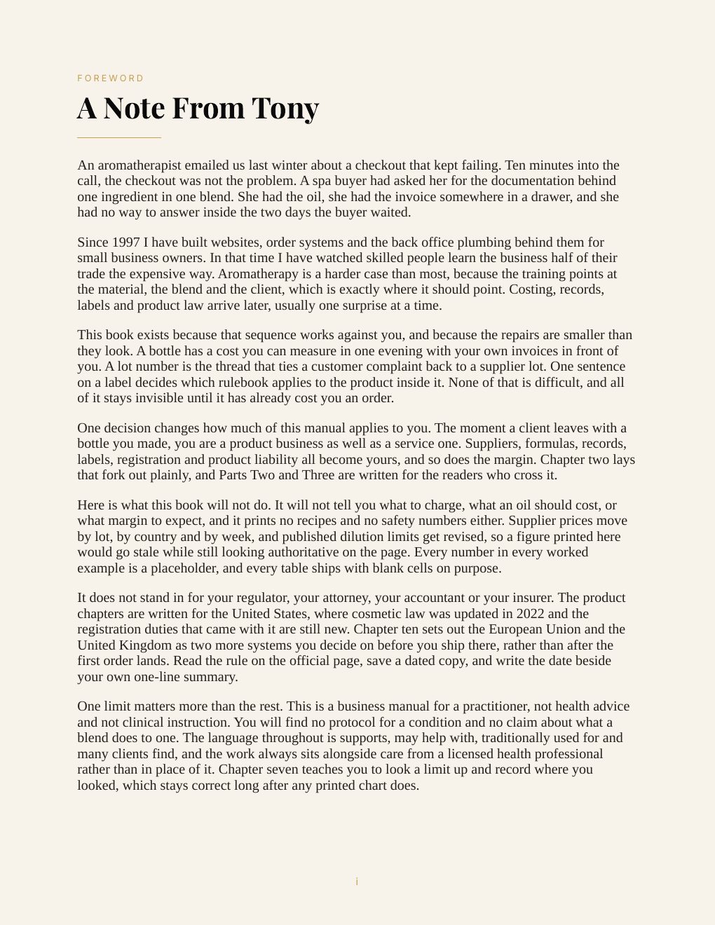 The Aromatherapy Business Handbook, preview page 4
