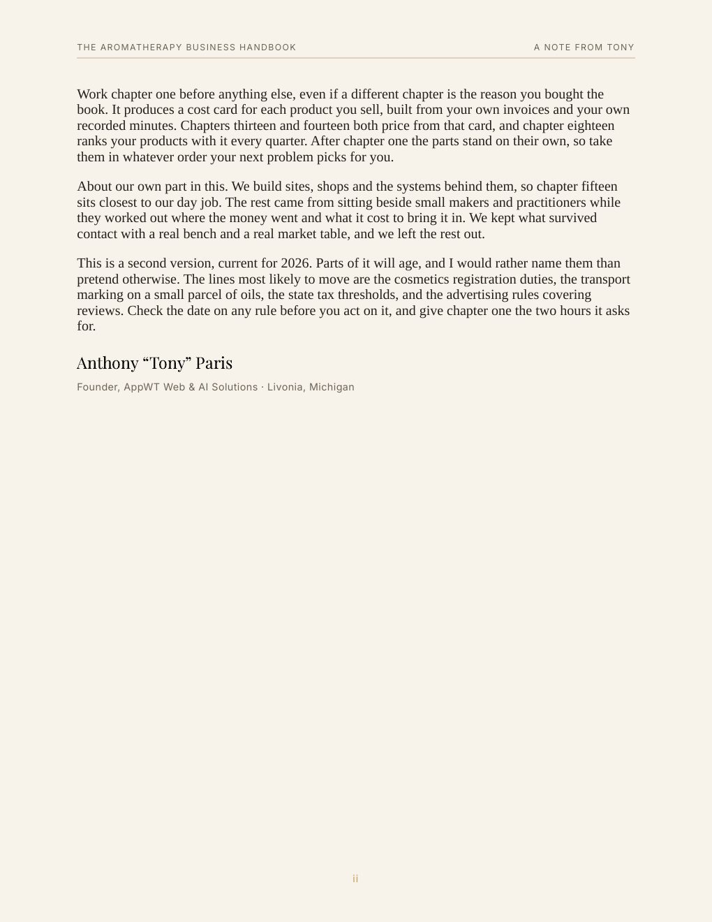 The Aromatherapy Business Handbook, preview page 5