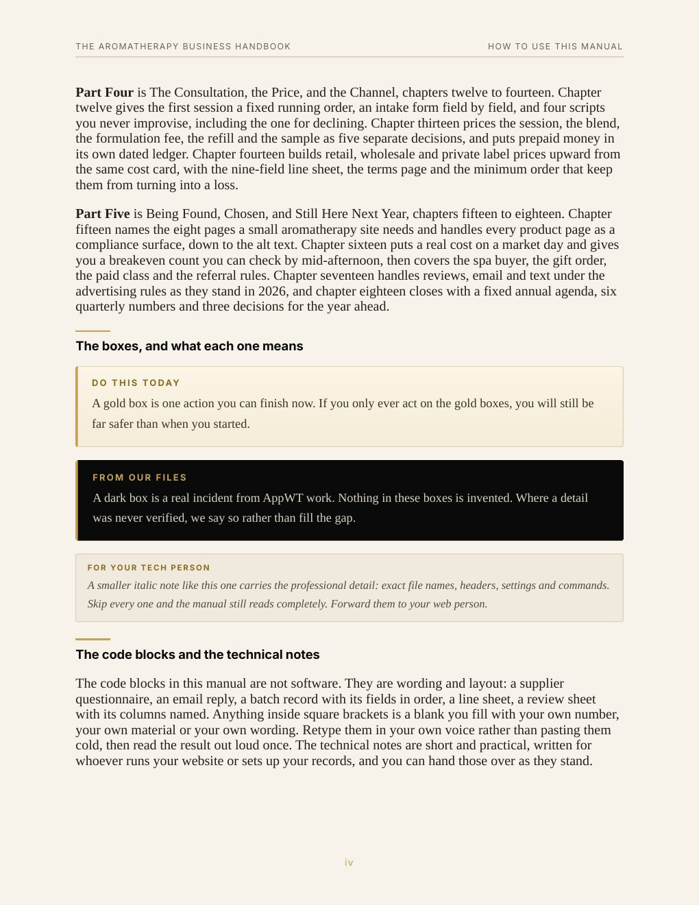 The Aromatherapy Business Handbook, preview page 7