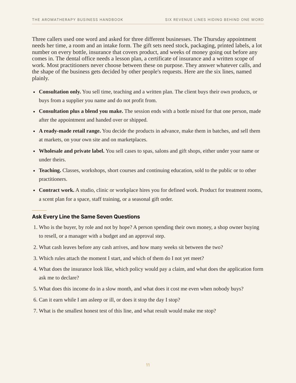 The Aromatherapy Business Handbook, preview page 20