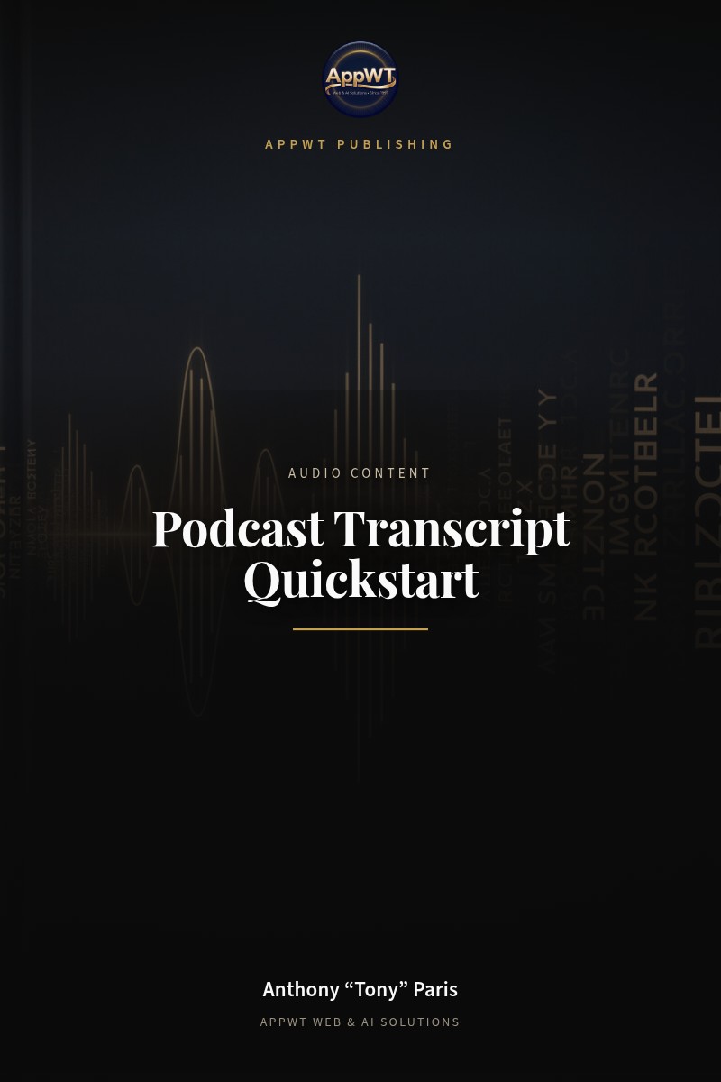 Podcast Transcript Quickstart front cover