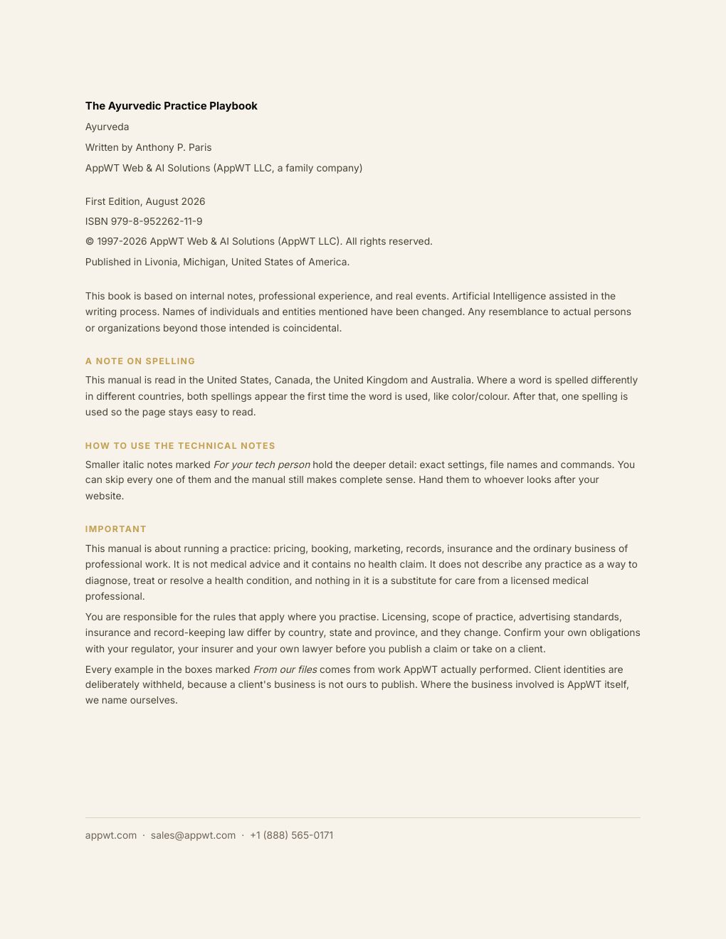 The Ayurvedic Practice Playbook, preview page 3