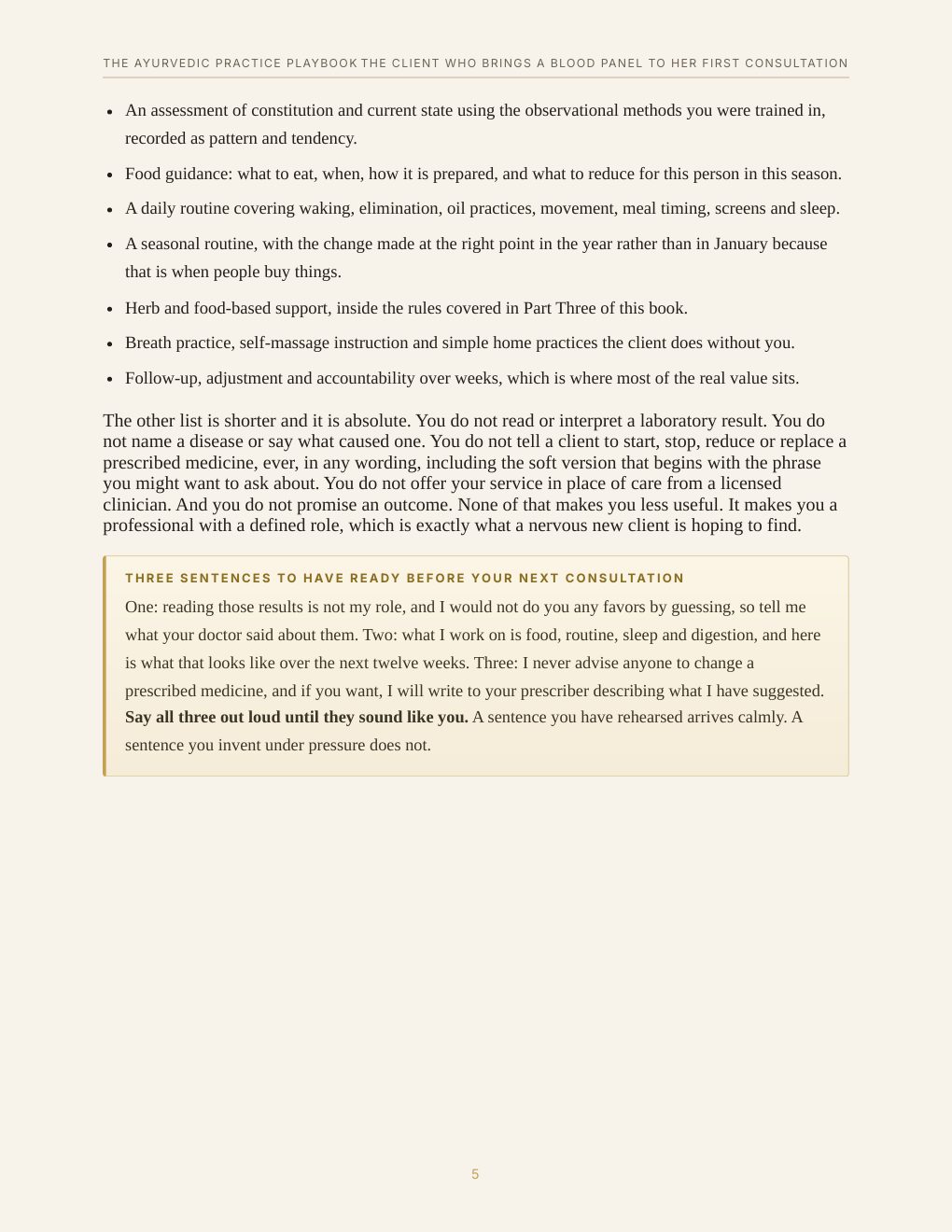 The Ayurvedic Practice Playbook, preview page 14