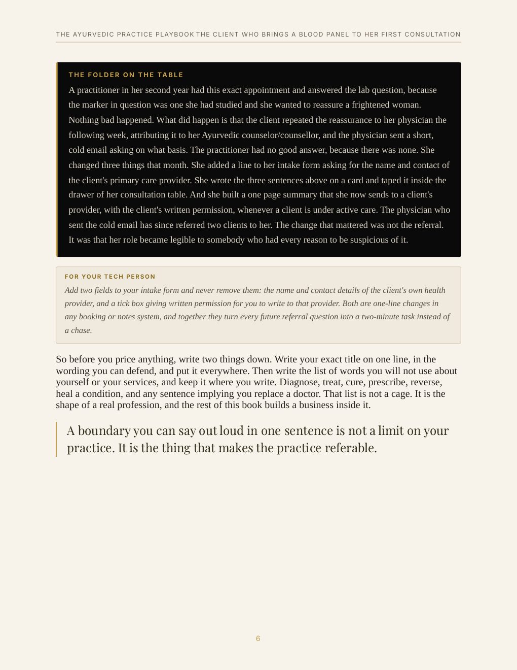 The Ayurvedic Practice Playbook, preview page 15
