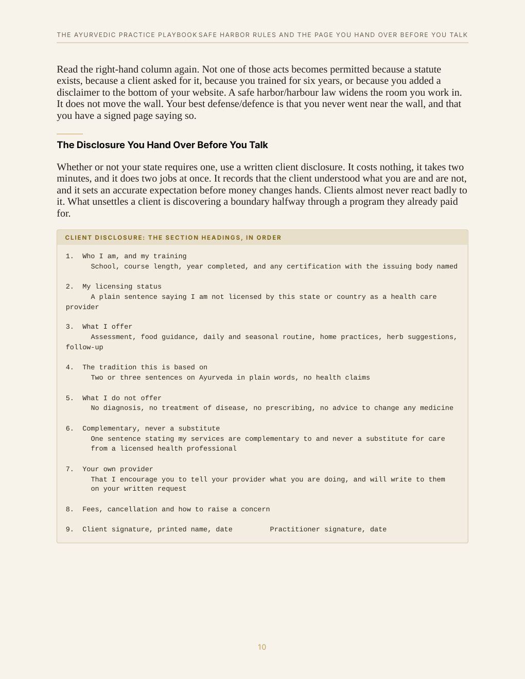 The Ayurvedic Practice Playbook, preview page 19