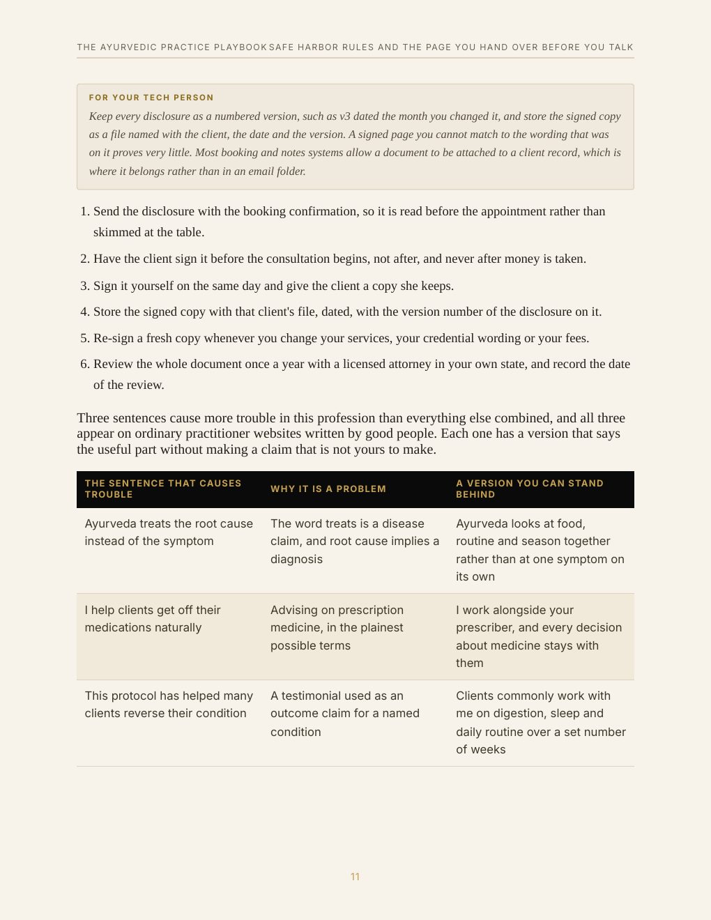 The Ayurvedic Practice Playbook, preview page 20