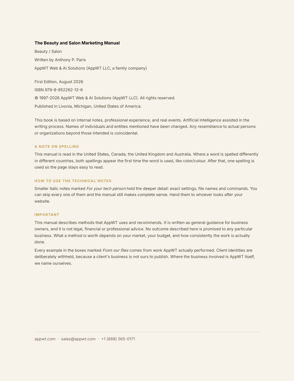 The Beauty and Salon Marketing Manual, preview page 3