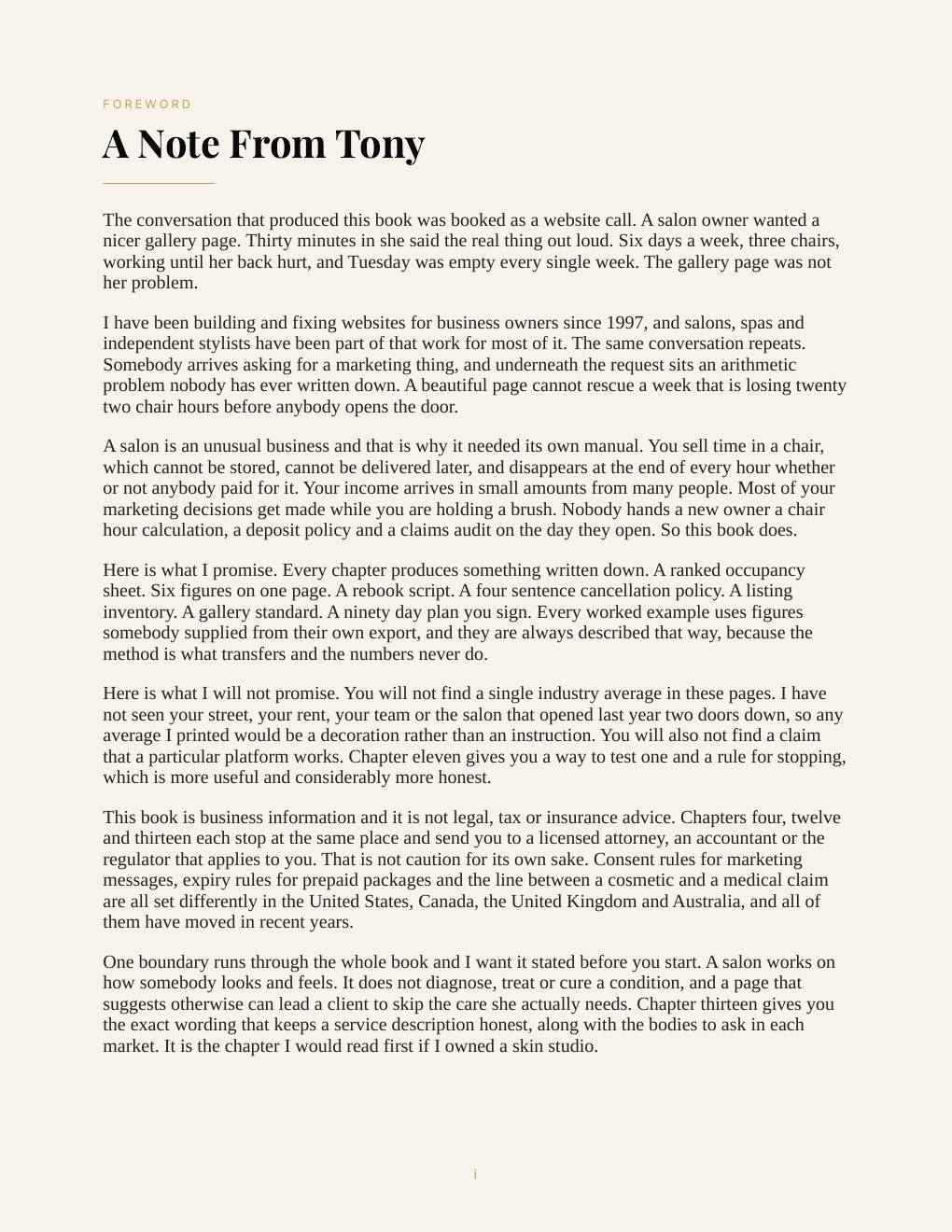 The Beauty and Salon Marketing Manual, preview page 4