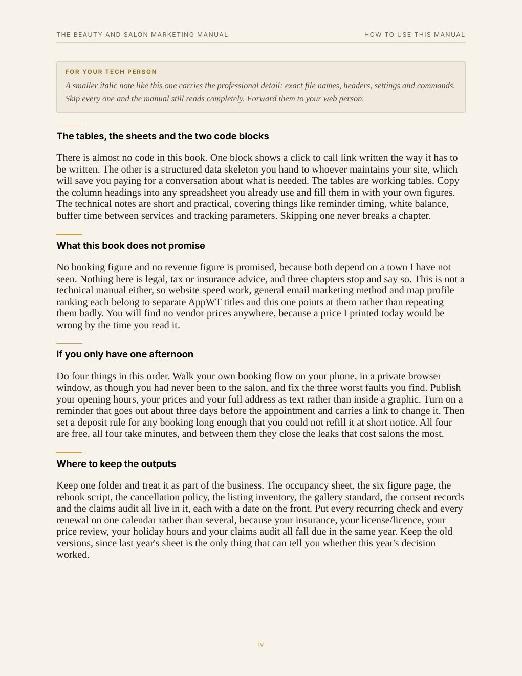 The Beauty and Salon Marketing Manual, preview page 7