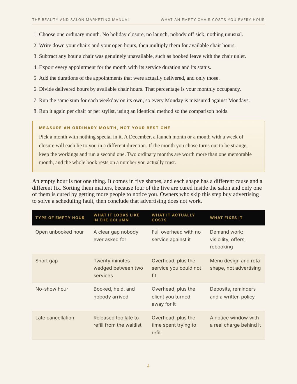 The Beauty and Salon Marketing Manual, preview page 12