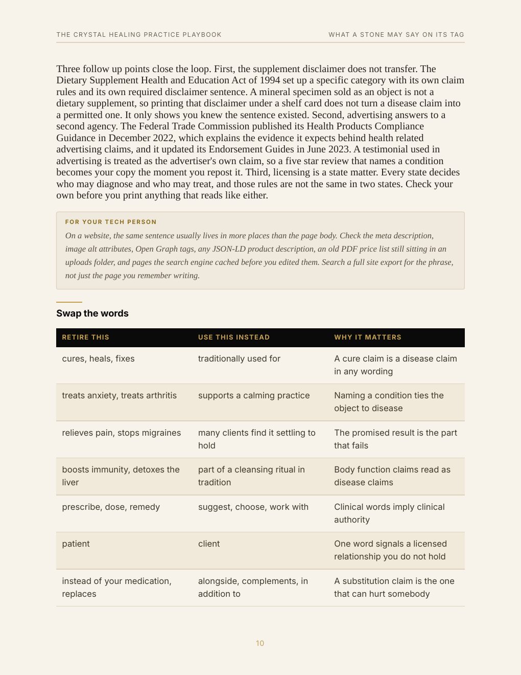 The Crystal Healing Practice Playbook, preview page 19
