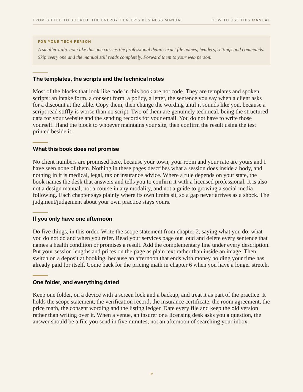 From Gifted to Booked: The Energy Healer's Business Manual, preview page 7