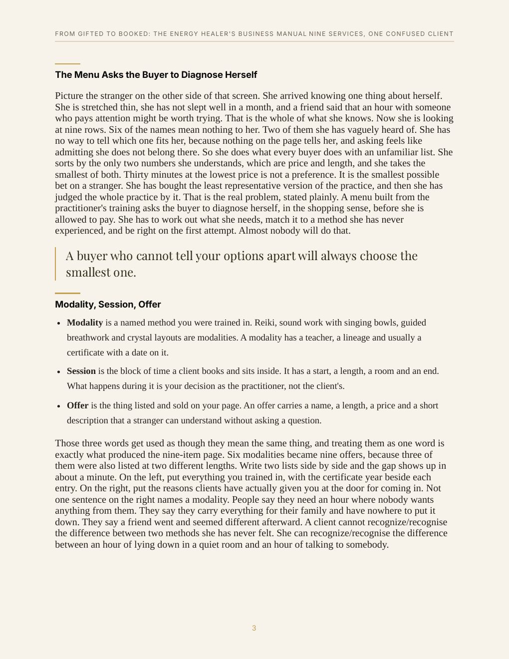 From Gifted to Booked: The Energy Healer's Business Manual, preview page 11