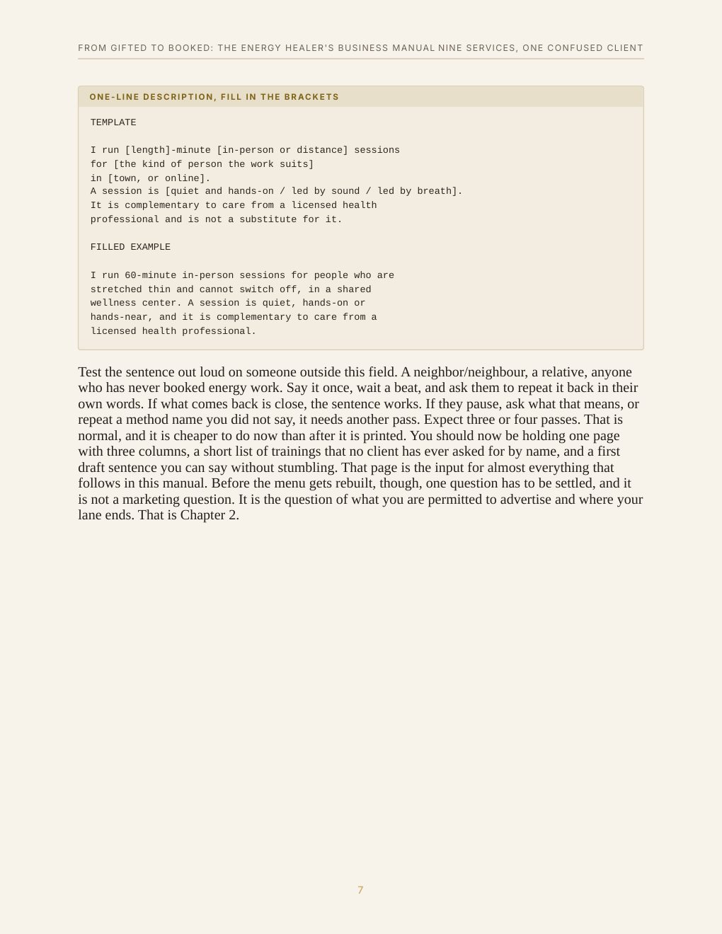 From Gifted to Booked: The Energy Healer's Business Manual, preview page 15