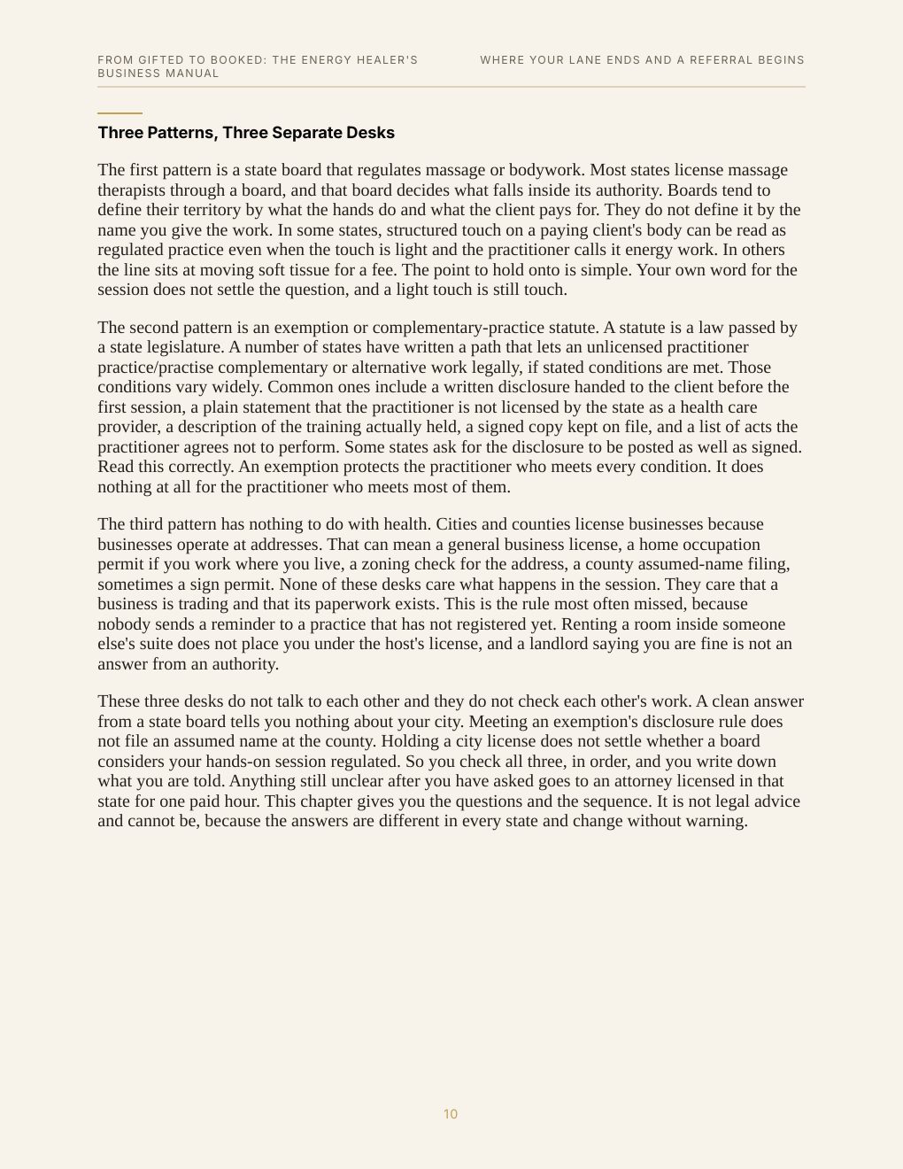 From Gifted to Booked: The Energy Healer's Business Manual, preview page 18