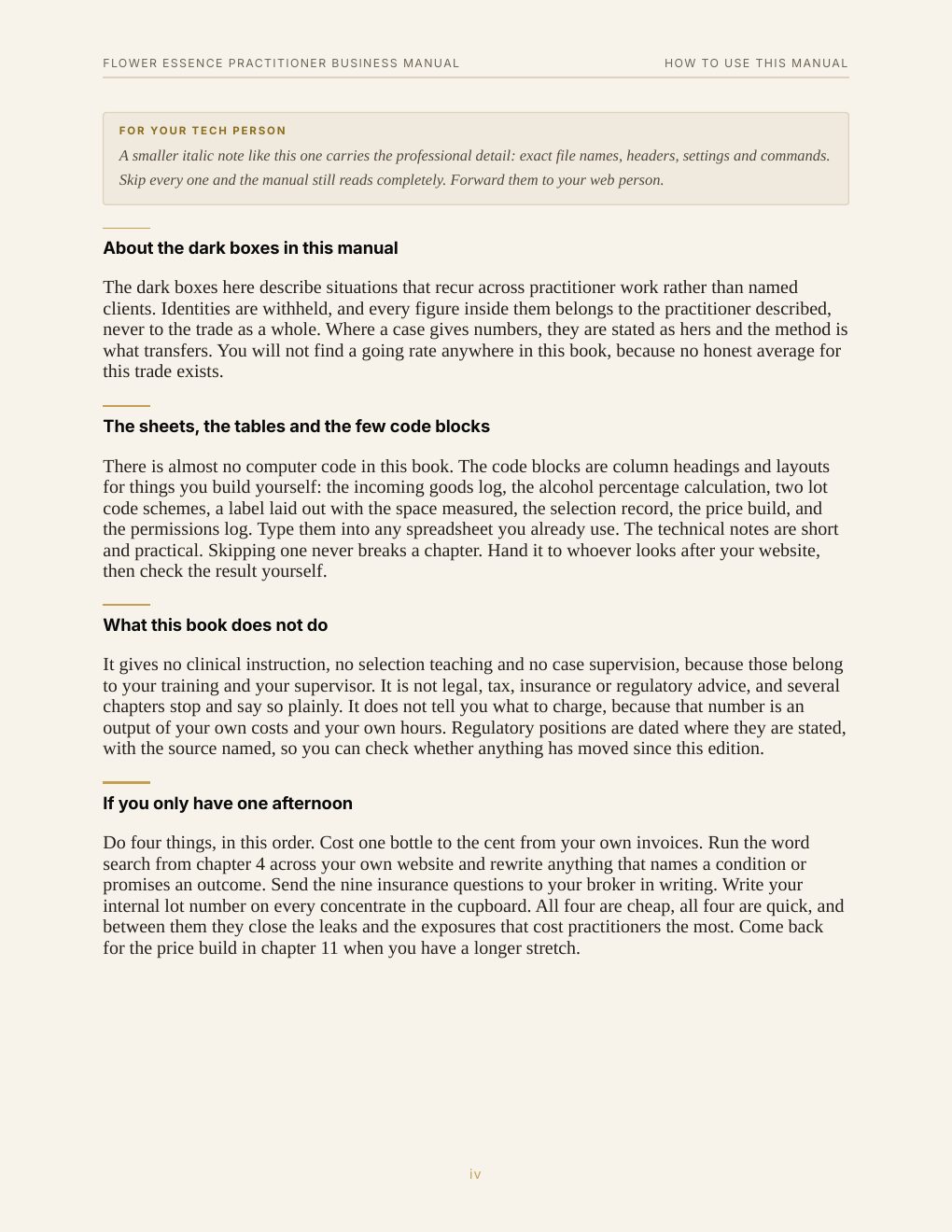 Flower Essence Practitioner Business Manual, preview page 7