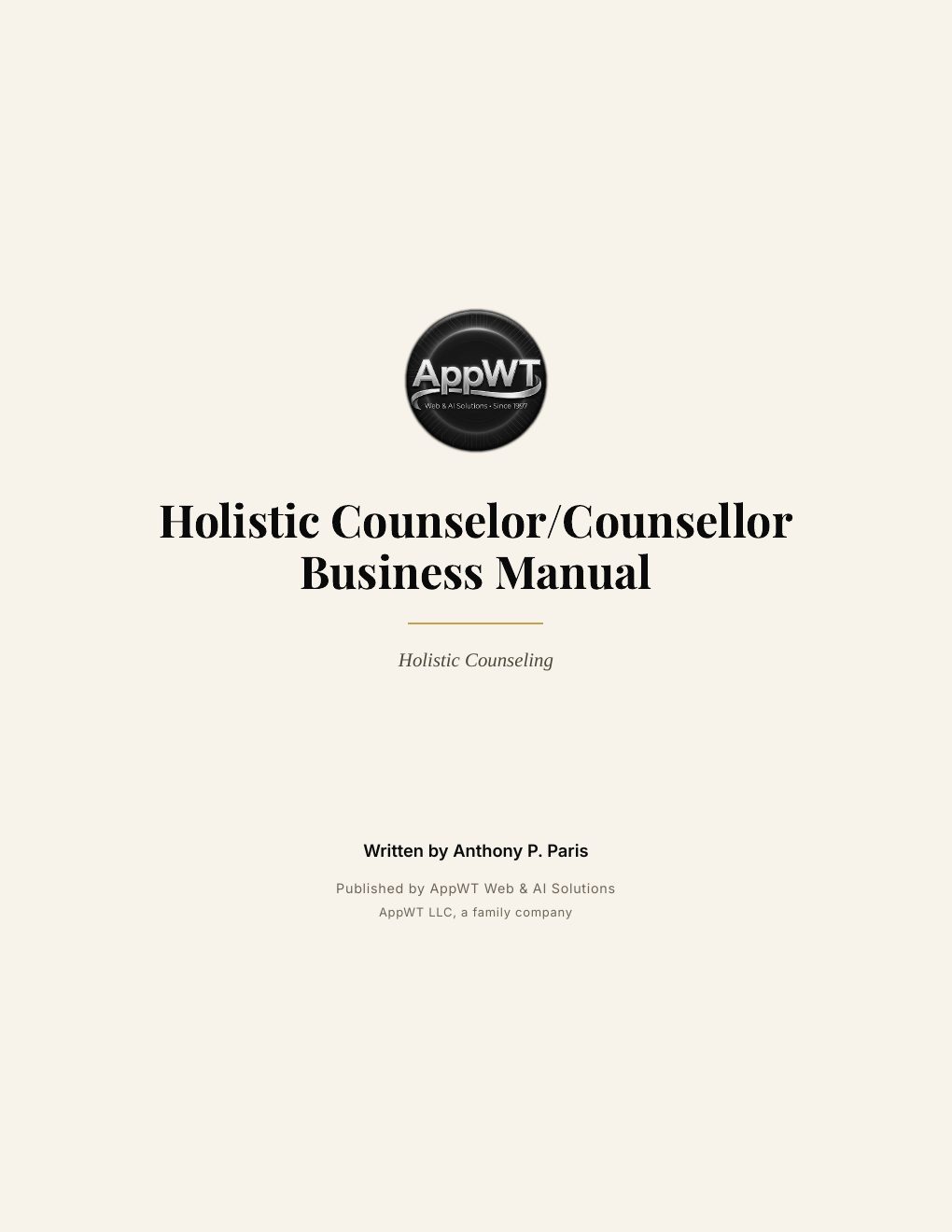 Holistic Counselor/Counsellor Business Manual, preview page 2