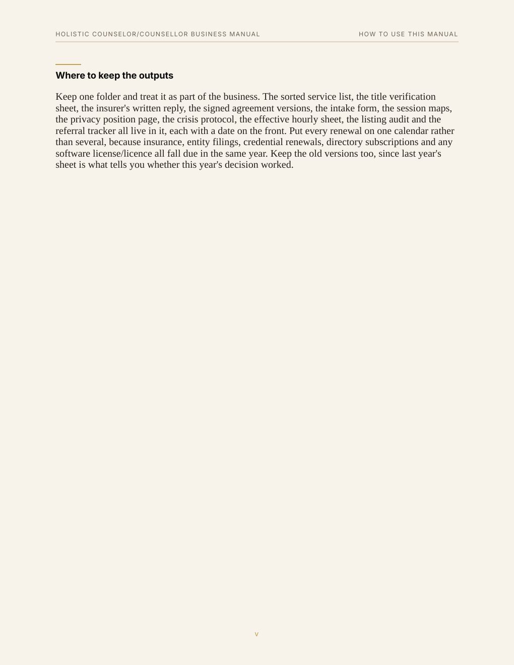 Holistic Counselor/Counsellor Business Manual, preview page 8