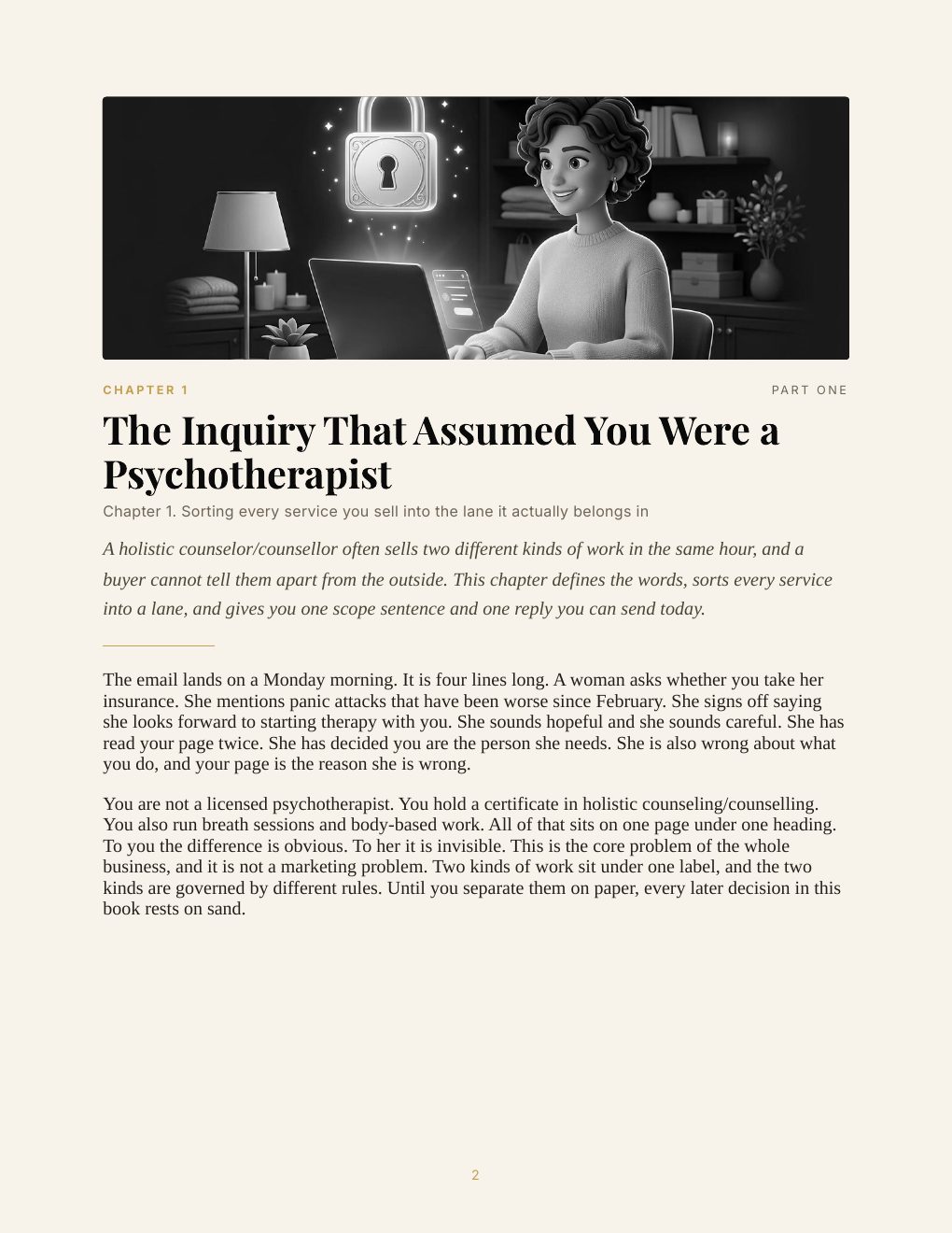 Holistic Counselor/Counsellor Business Manual, preview page 11