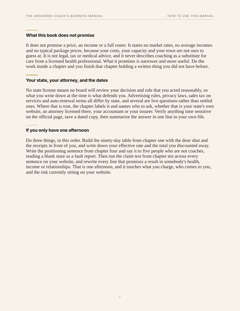The Grounded Coach's Business Manual, preview page 8