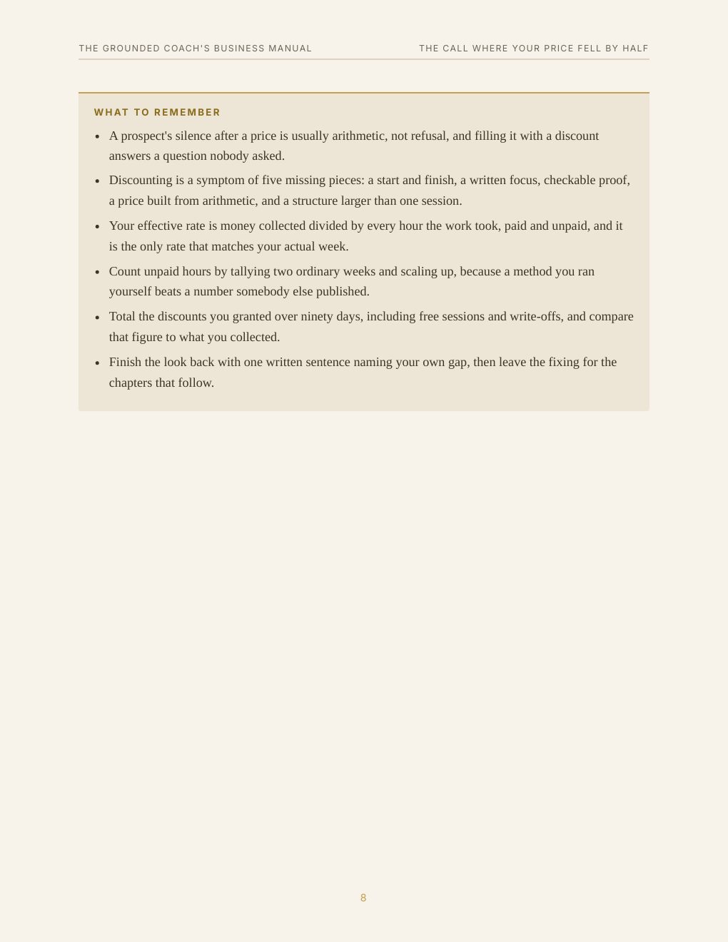 The Grounded Coach's Business Manual, preview page 17