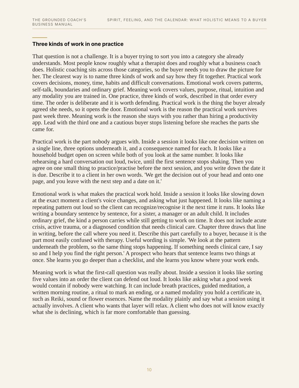 The Grounded Coach's Business Manual, preview page 19