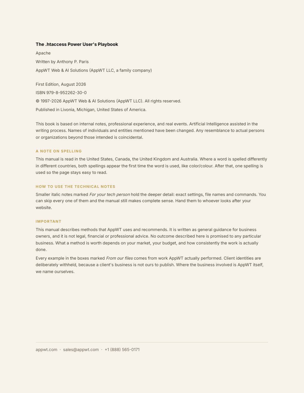 The .htaccess Power User's Playbook, preview page 3