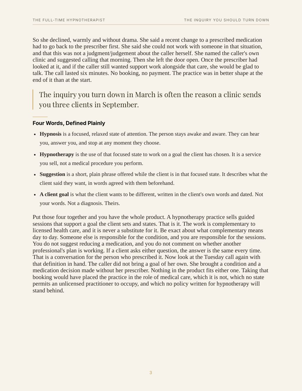 The Full-Time Hypnotherapist, preview page 12