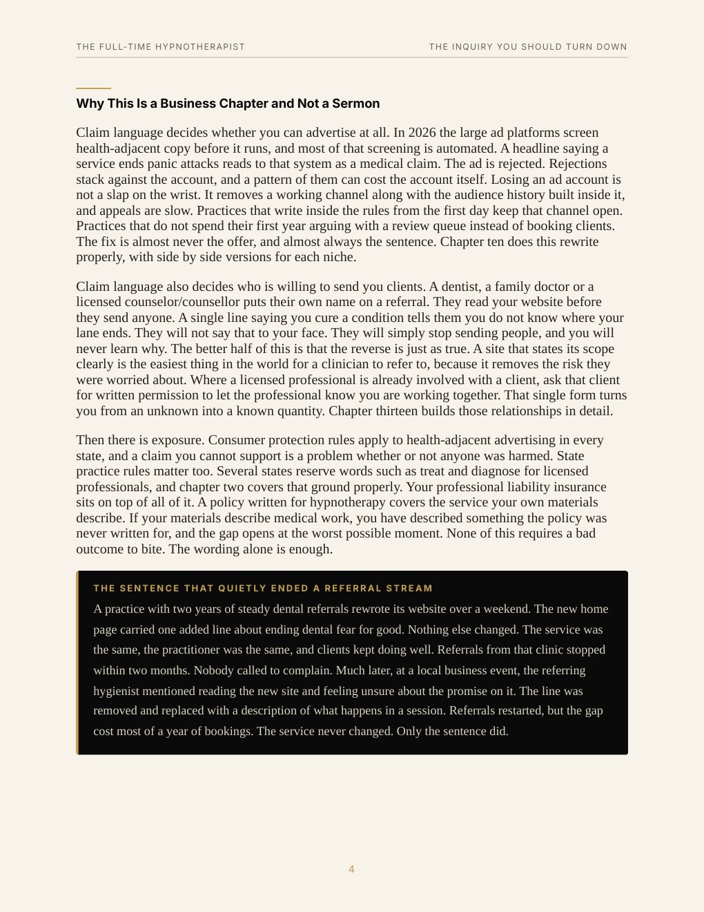 The Full-Time Hypnotherapist, preview page 13