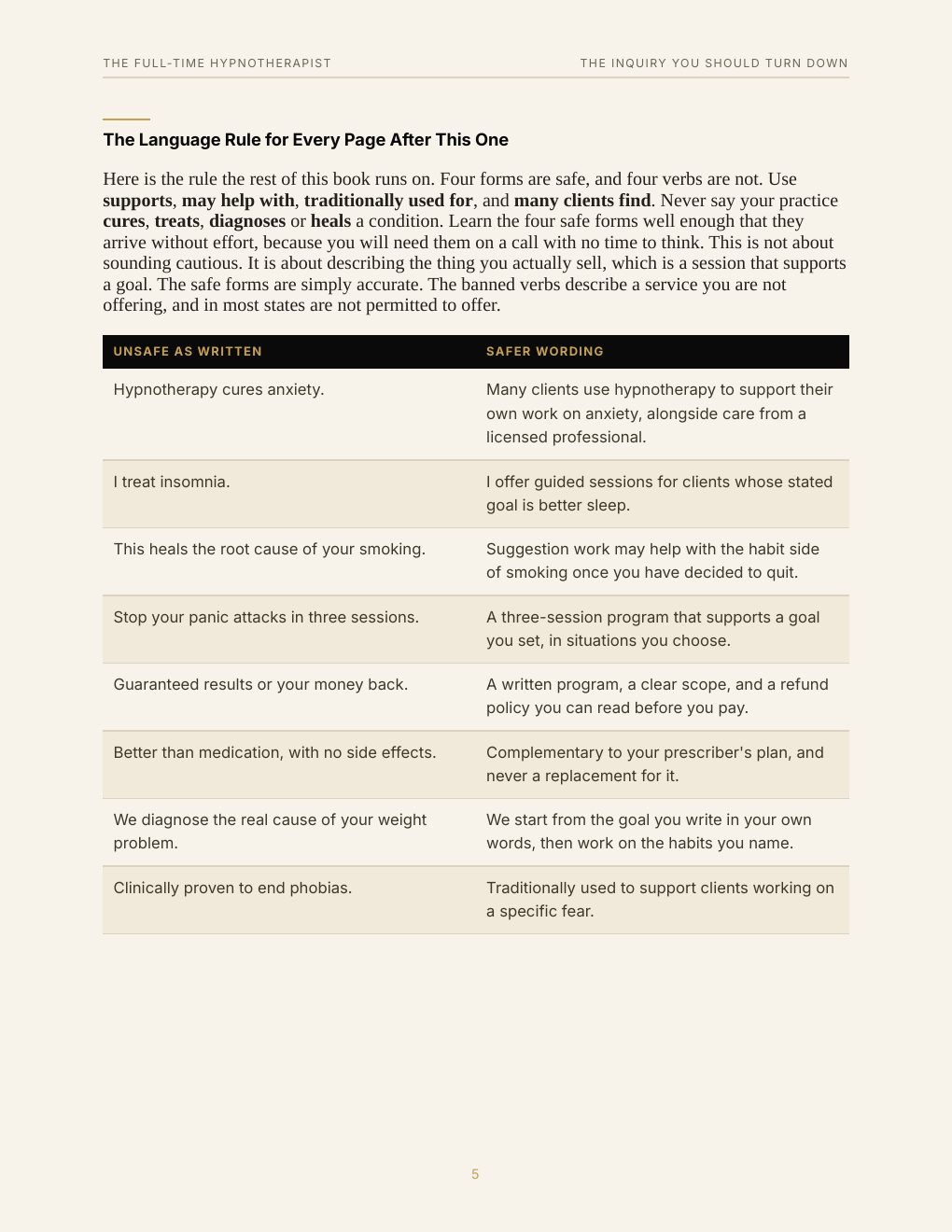The Full-Time Hypnotherapist, preview page 14