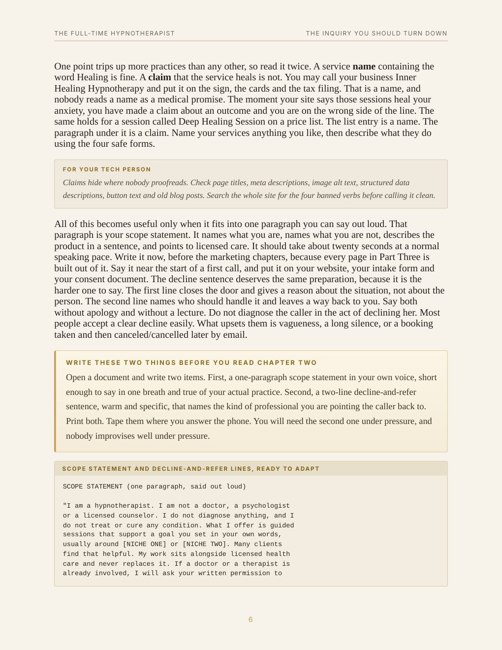 The Full-Time Hypnotherapist, preview page 15
