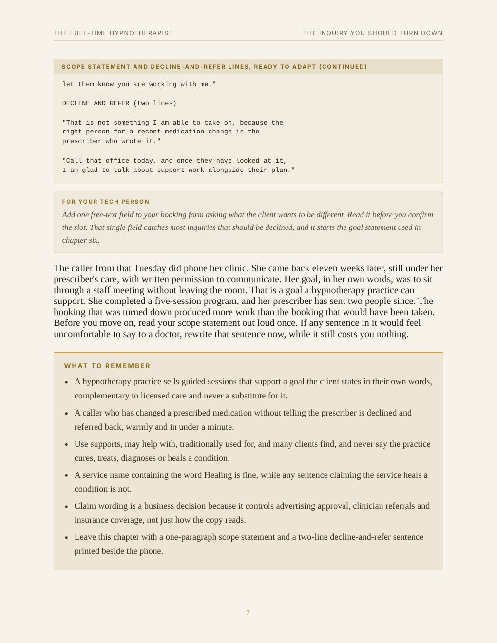 The Full-Time Hypnotherapist, preview page 16