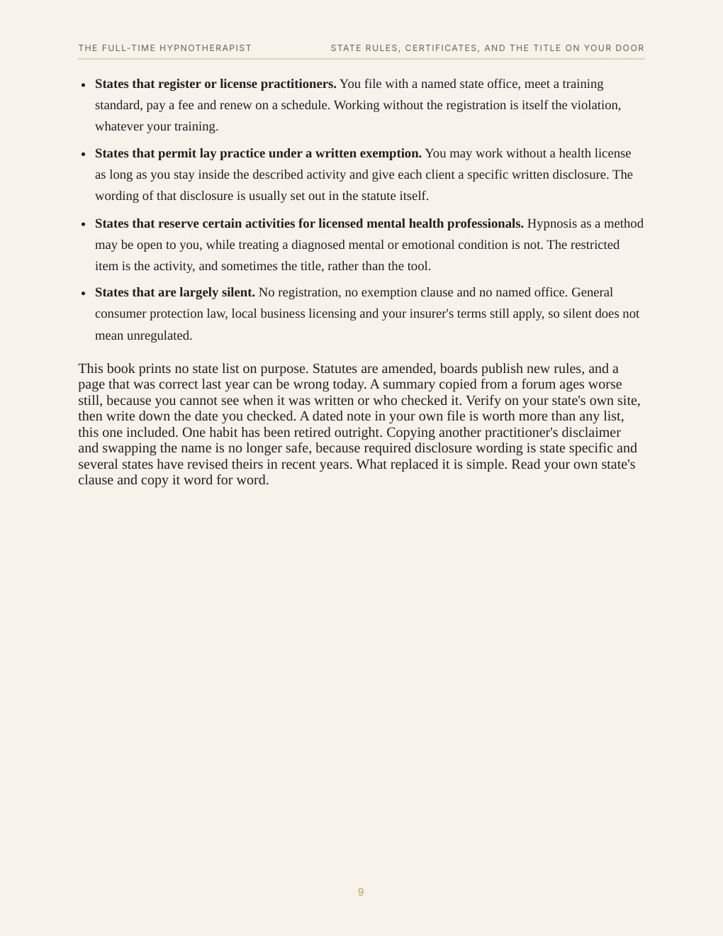 The Full-Time Hypnotherapist, preview page 18