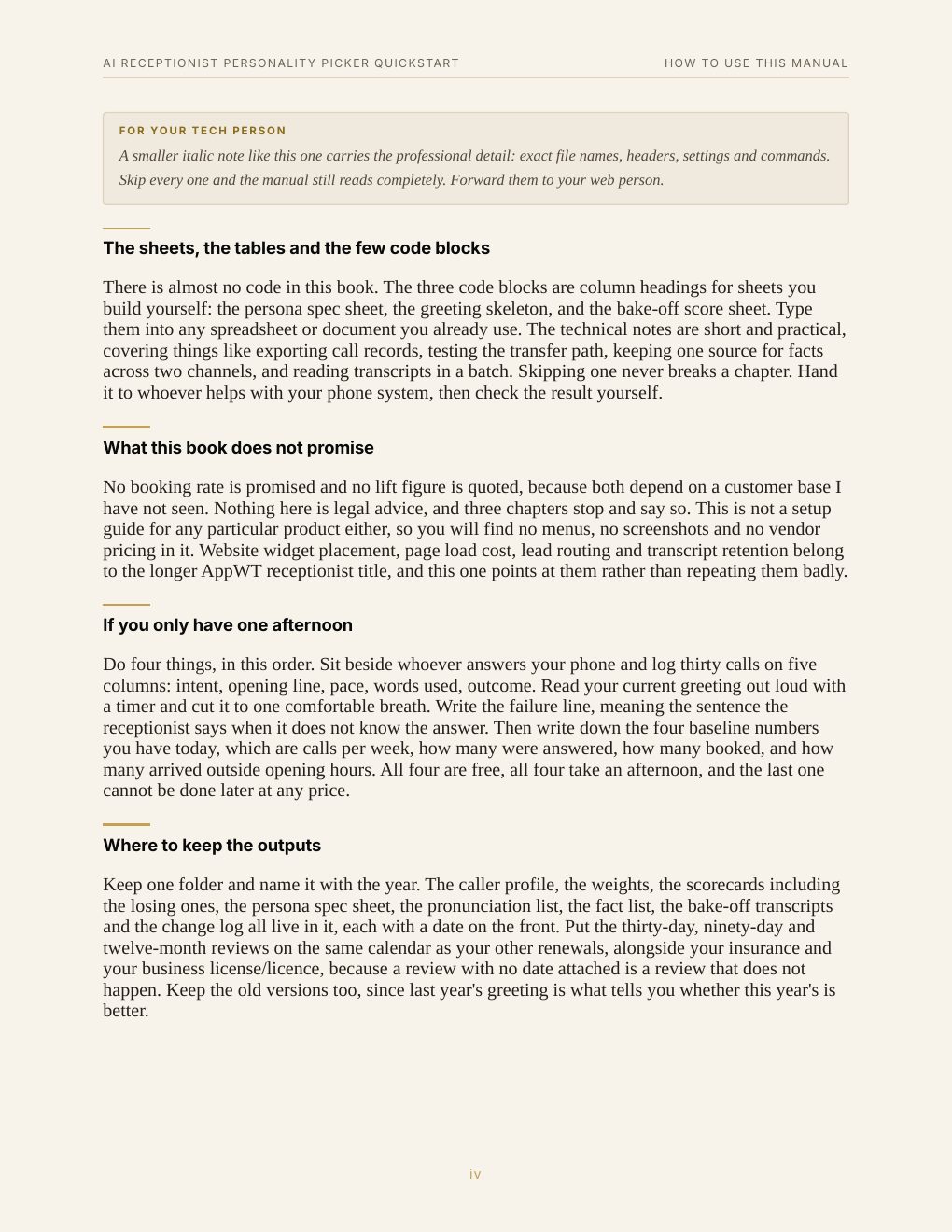 AI Receptionist Personality Picker Quickstart, preview page 7