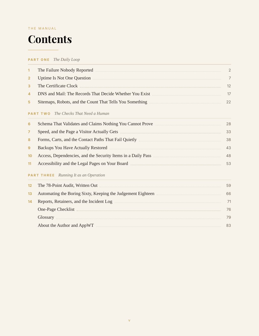 The Daily Site Health-Check Operator's Manual, preview page 8