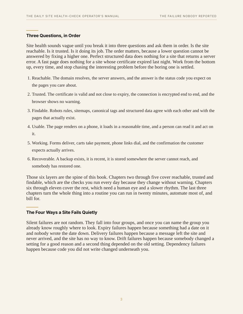 The Daily Site Health-Check Operator's Manual, preview page 11