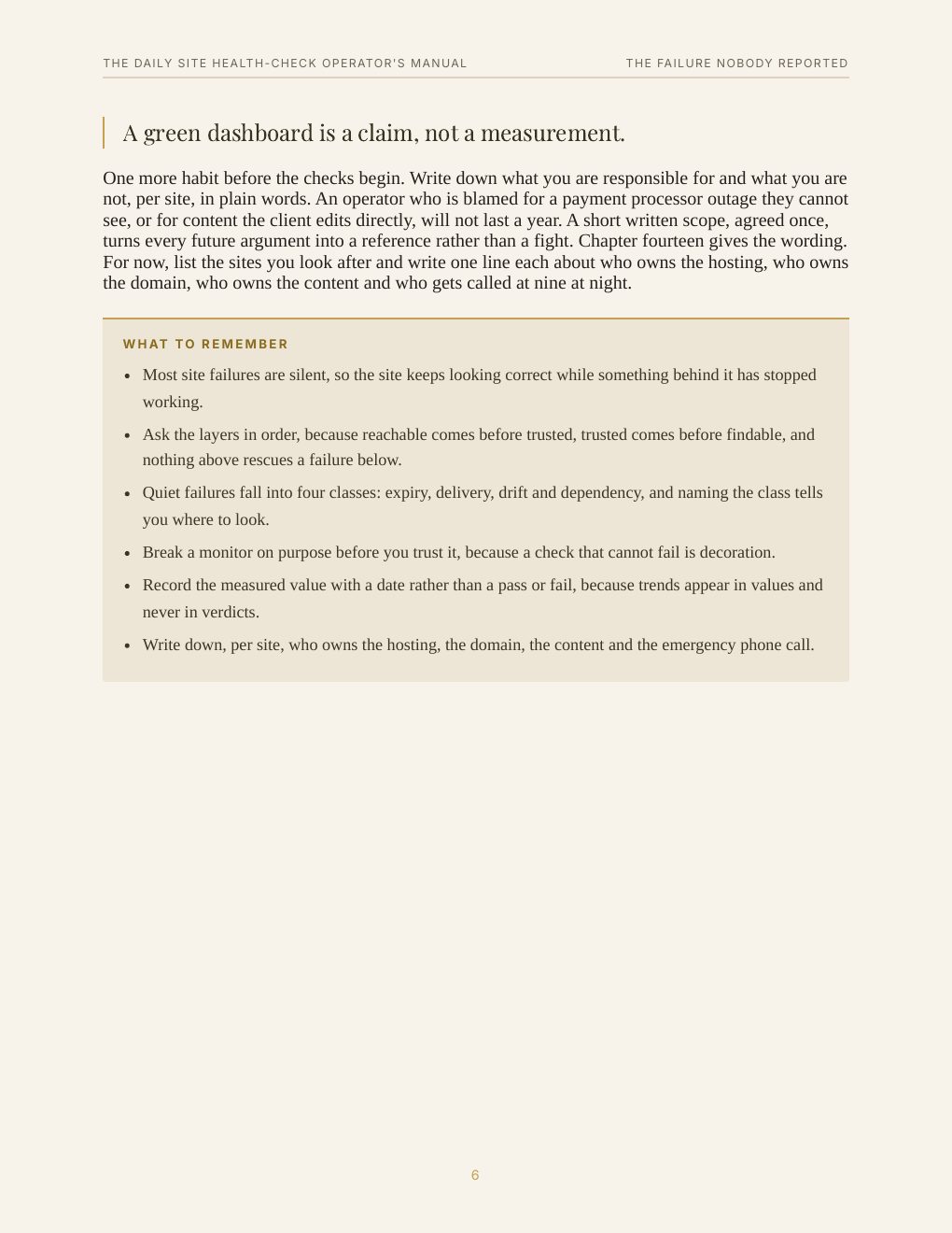 The Daily Site Health-Check Operator's Manual, preview page 14