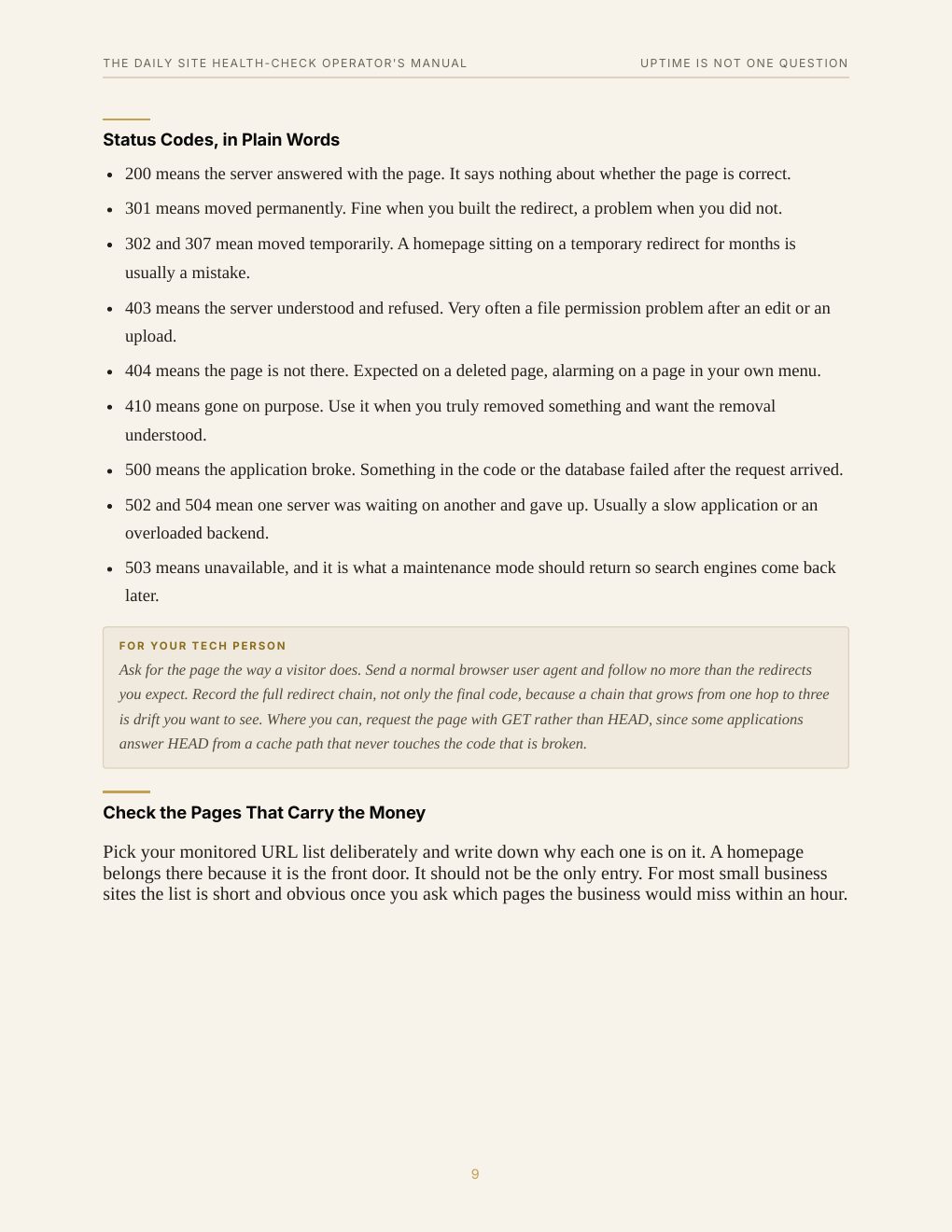 The Daily Site Health-Check Operator's Manual, preview page 17