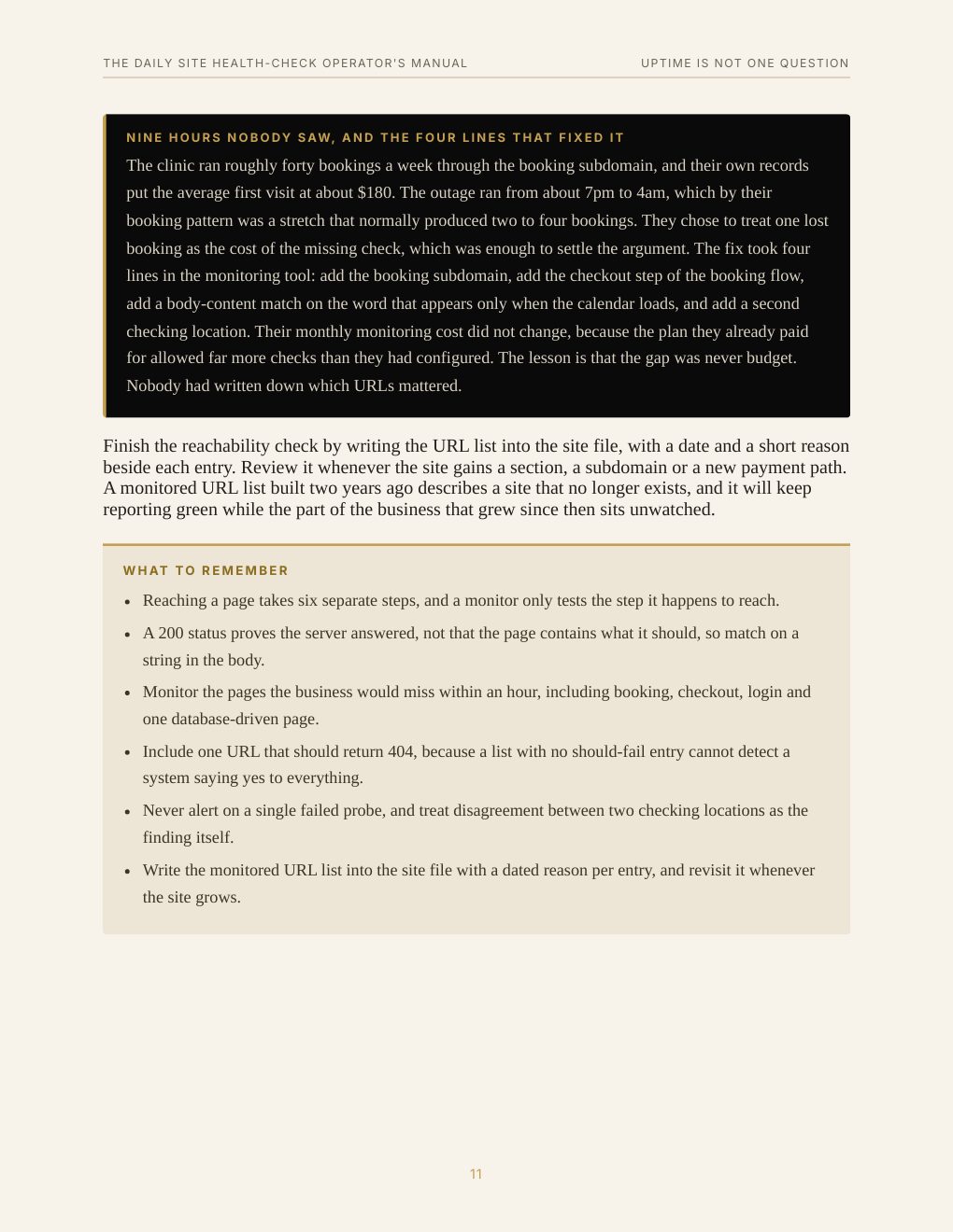 The Daily Site Health-Check Operator's Manual, preview page 19
