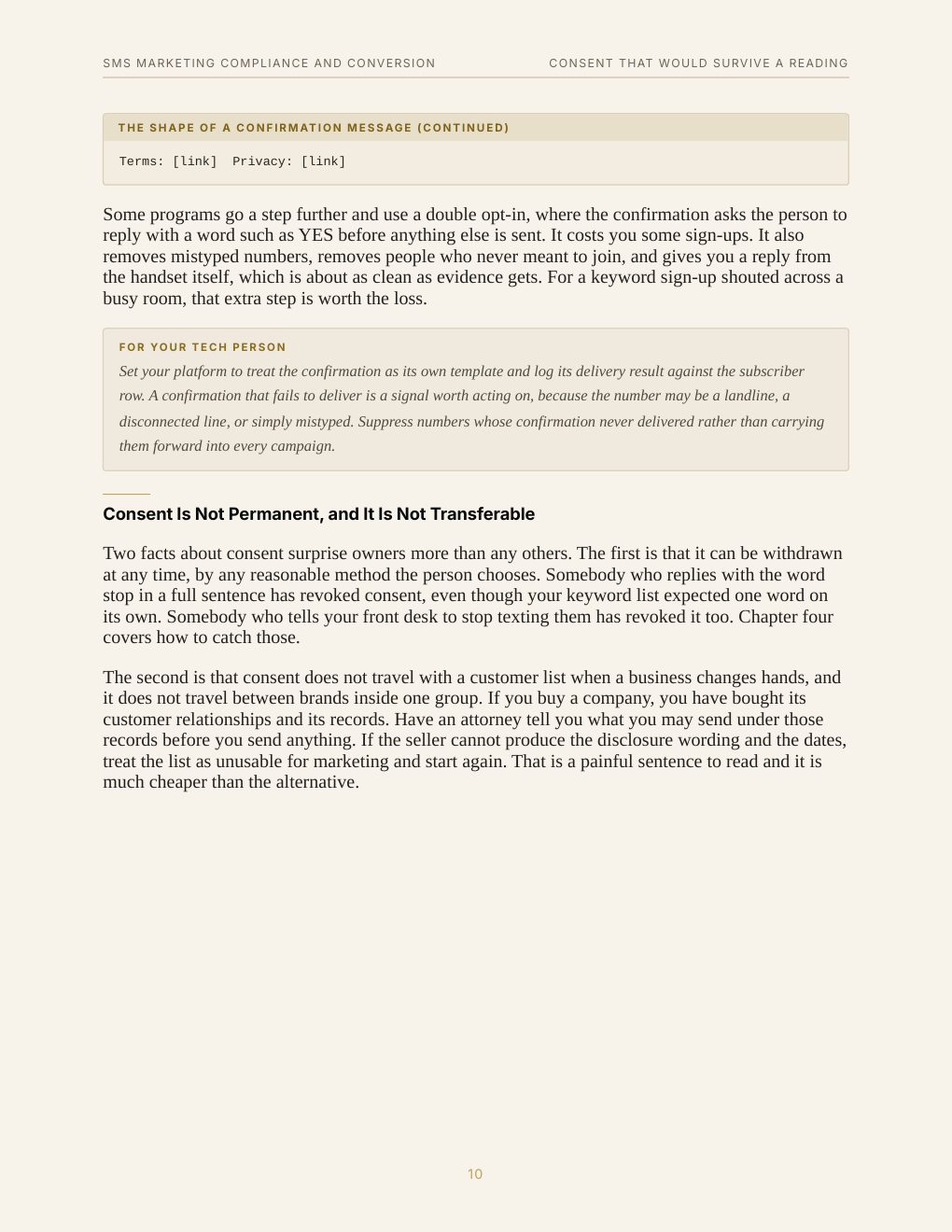 SMS Marketing Compliance and Conversion, preview page 19