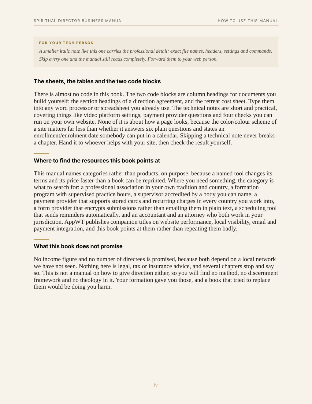 Spiritual Director Business Manual, preview page 7